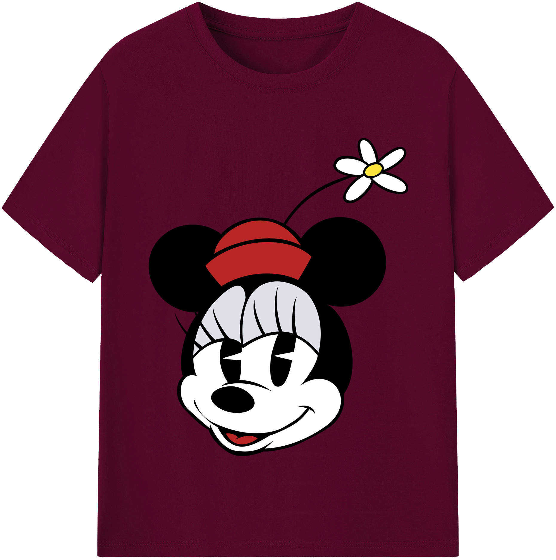 （画像用） ミッキーマウス Mickey Mouse レディースカジュアルプリントTシャツ（綿100％）